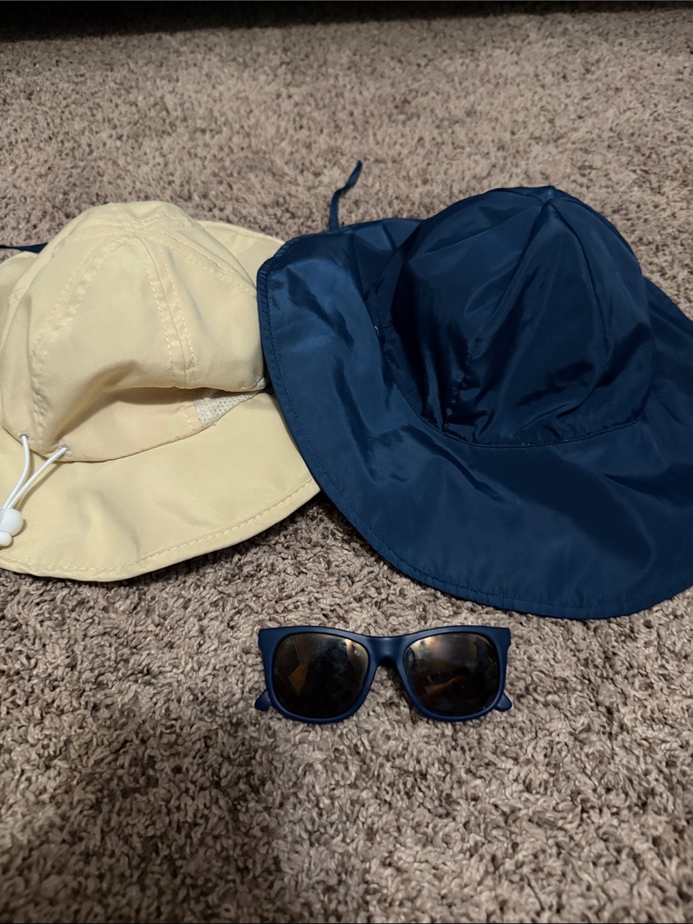 Infant sun hats and glasses
